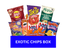 Exotic Chips Box featuring global flavors from Japan, Korea, Thailand, Mexico