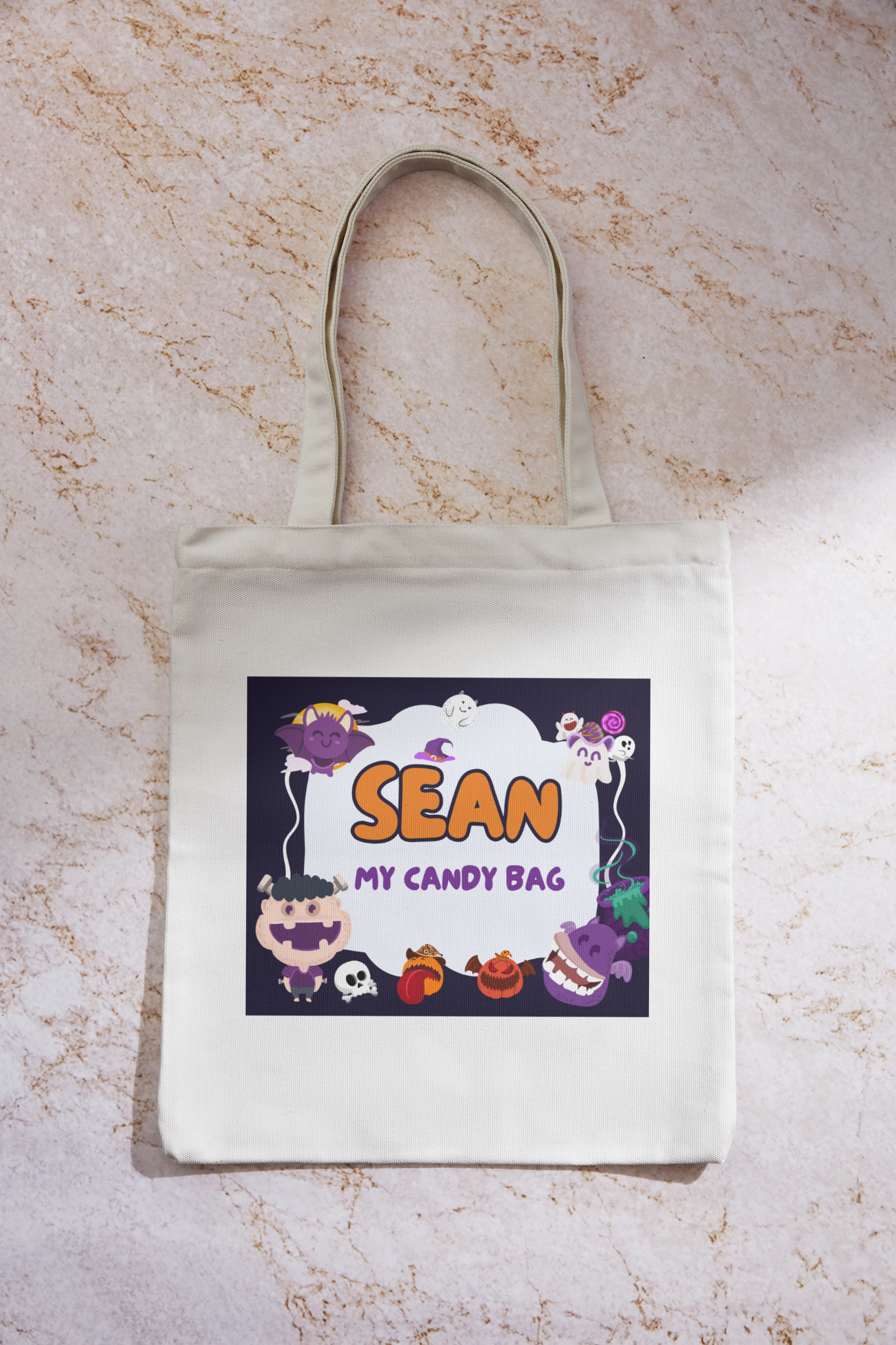 Halloween Tote Bag filled with 50 Chocolates and Candy