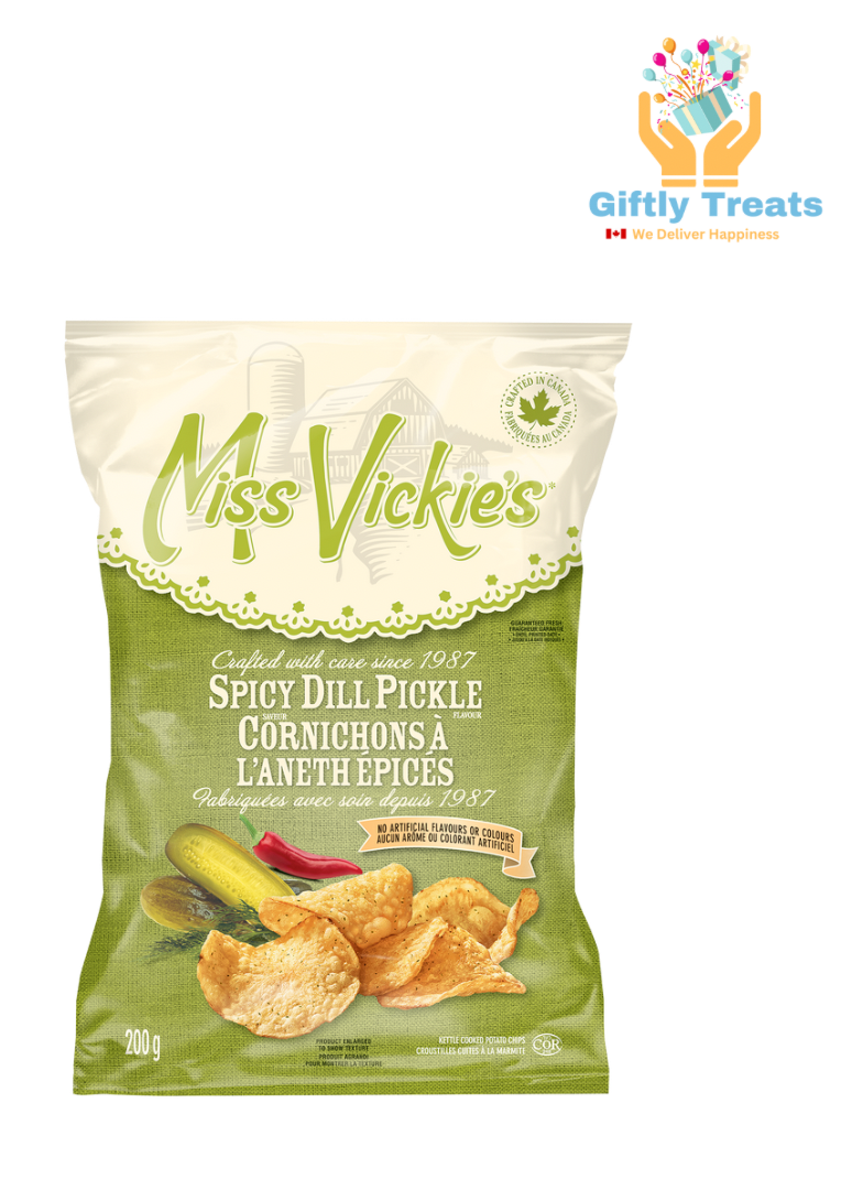 Miss Vickie’s Spicy Dill Pickle flavour kettle cooked potato chips