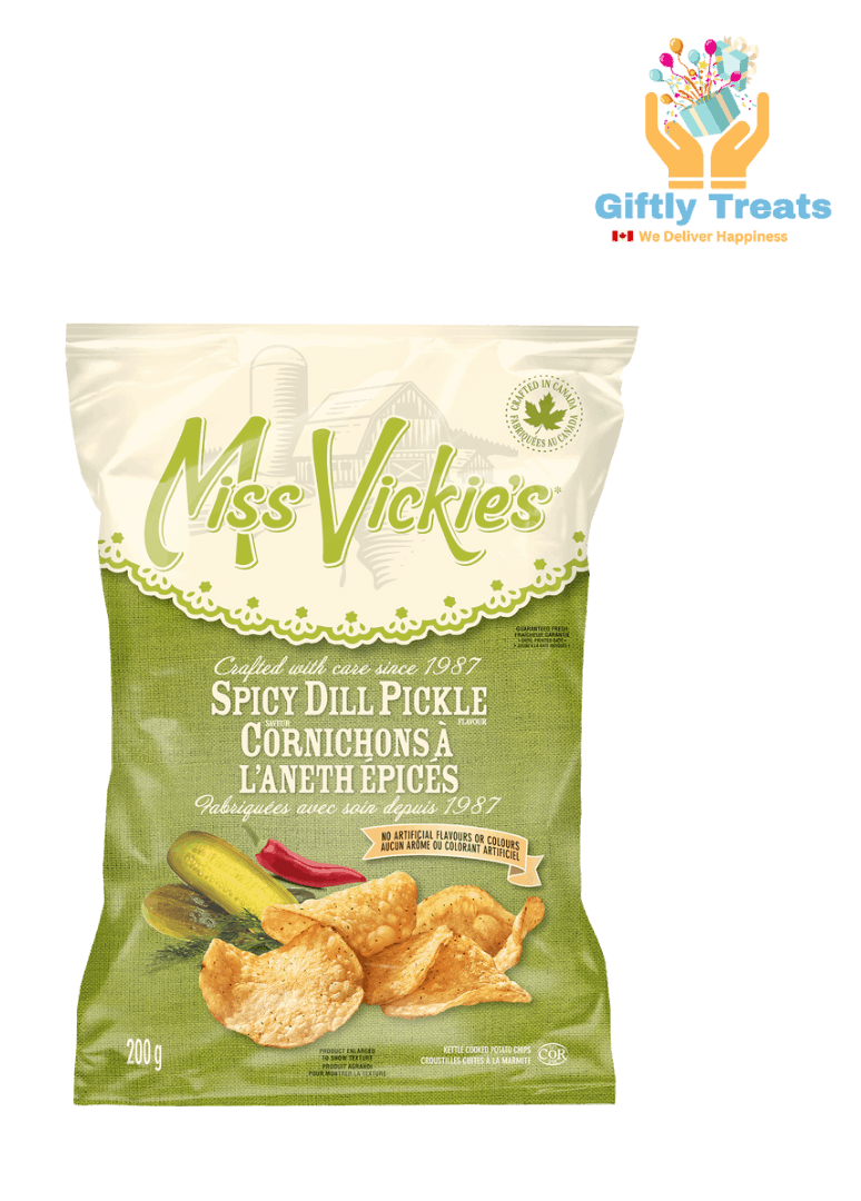 Miss Vickie’s Spicy Dill Pickle flavour kettle cooked potato chips