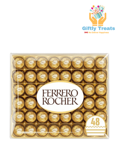 Ferrero Rocher Fine Hazelnut Milk Chocolate Gift Box, 48 chocolates