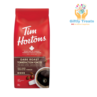 Tim Hortons Dark Roast Fine Grind Coffee, 300 g