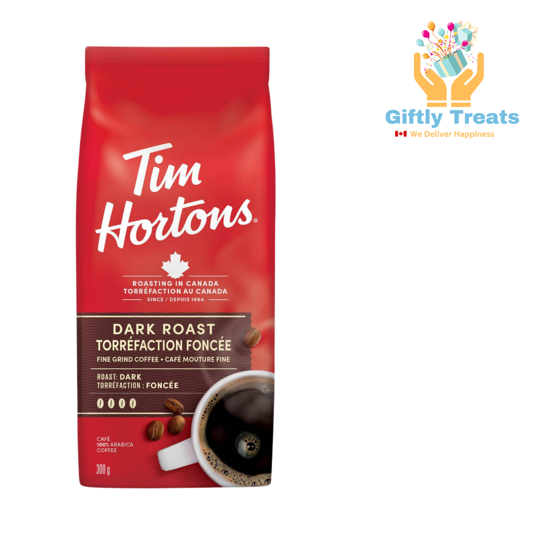 Tim Hortons Dark Roast Fine Grind Coffee, 300 g