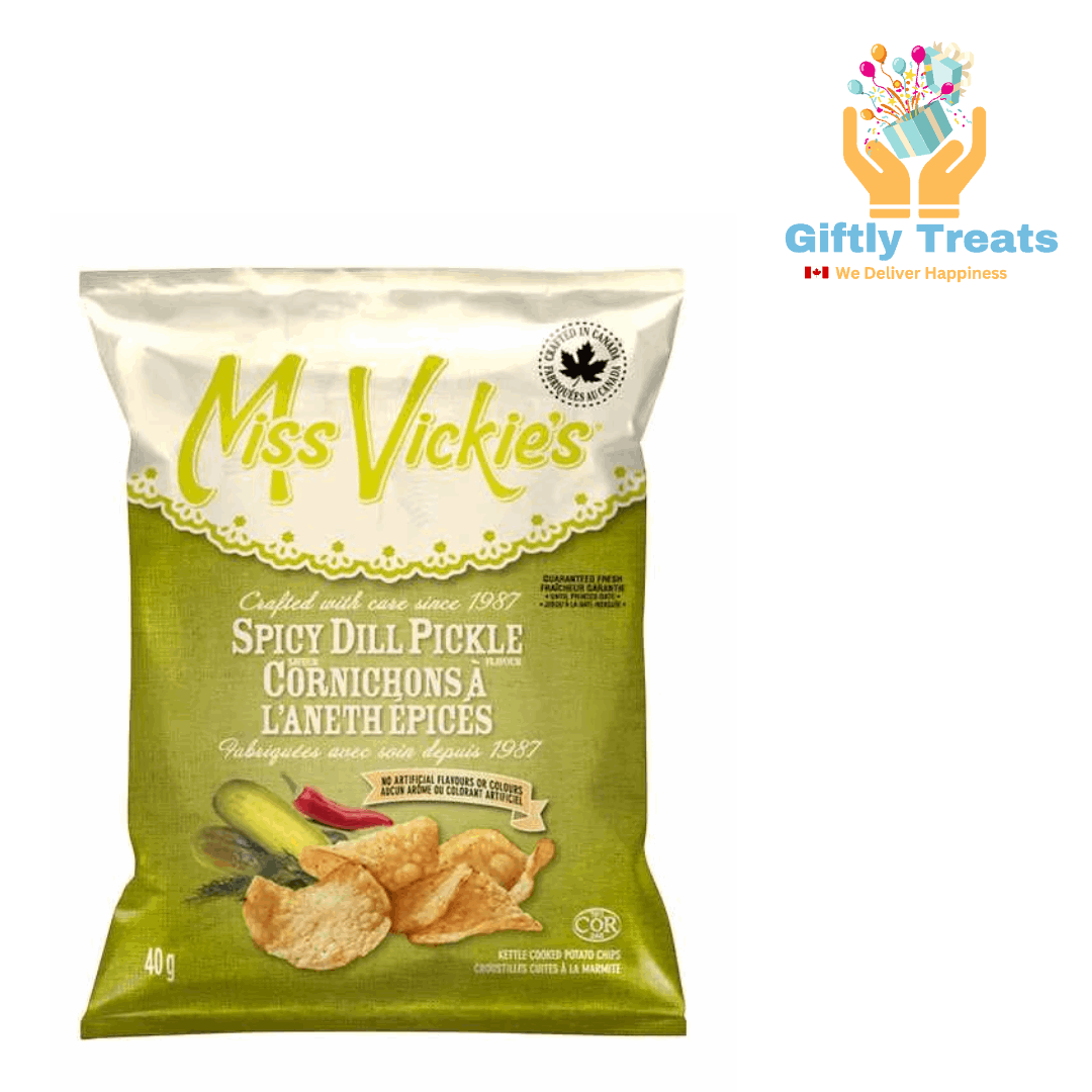 Miss Vickies Spicy Dill Pickle Kettle Cooked Potato Chips - Snack Size