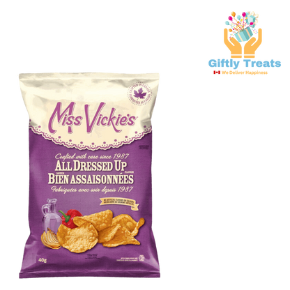 Miss Vickies All Dressed Up Kettle Cooked Potato Chips - Snack Size