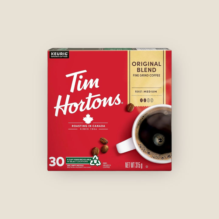 Tim Hortons Original Blended Coffee Keurig K-Cup 30ct, Keurig K-cup Pod 30ct
Best Canadian only