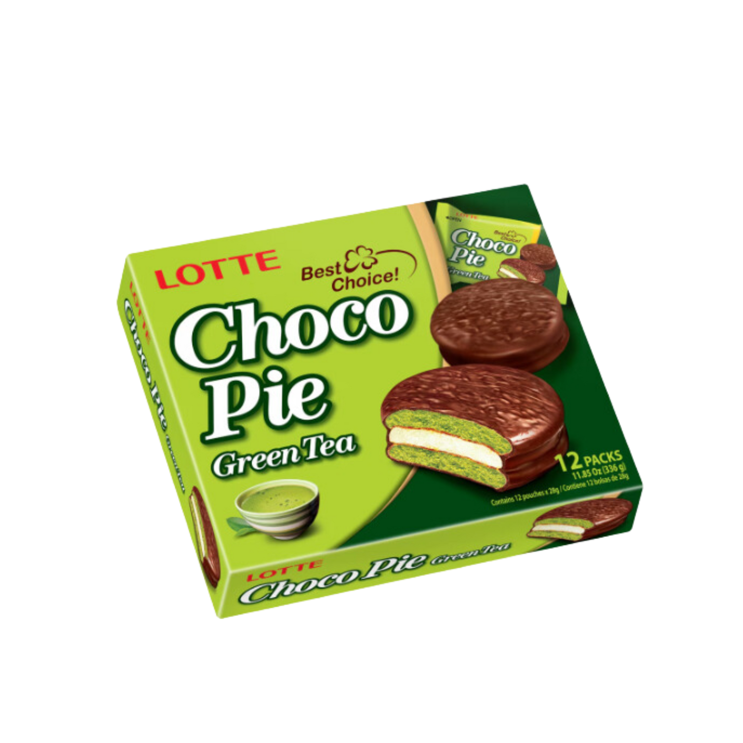 Lotte Choco Pie Green Tea - 335G