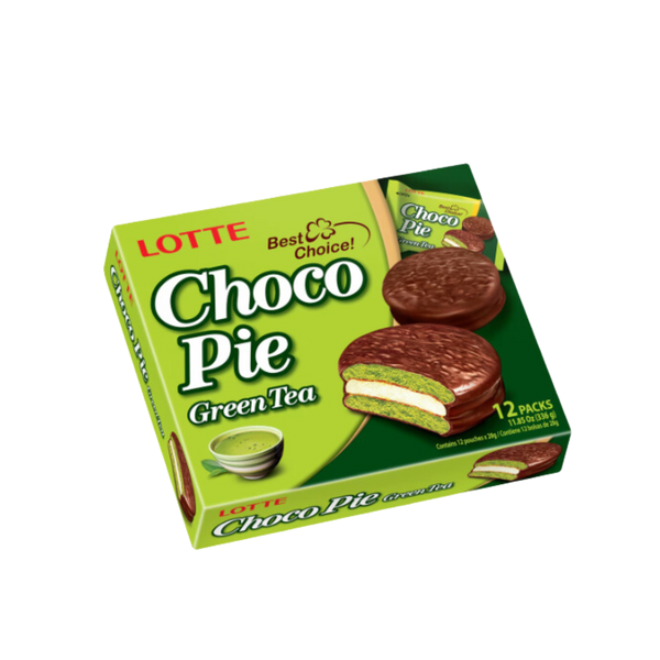 ダーツ chocopie Lotte Choco Pie Green Tea Flavour 12pcs 336g - Asian Pantry