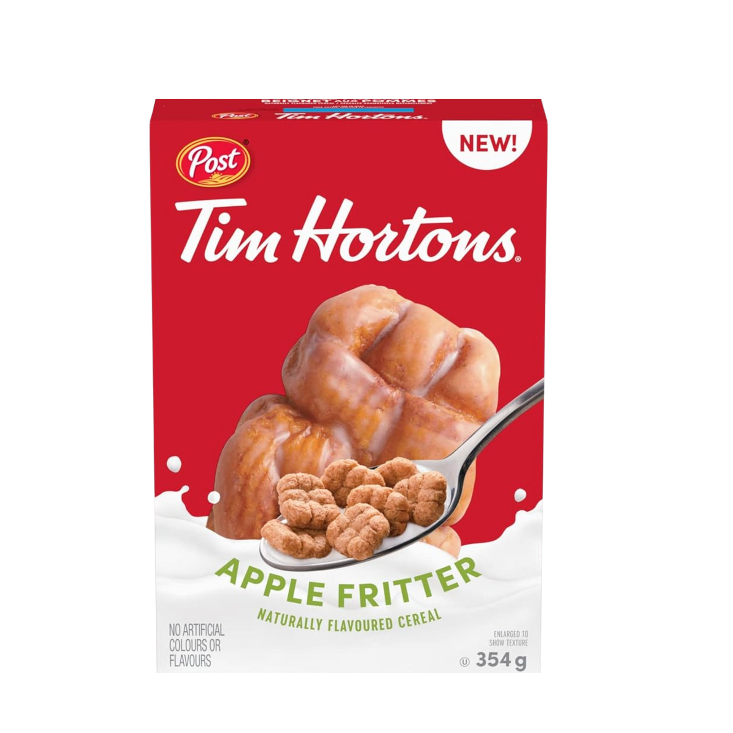 Post Tim Hortons Apple Fritter Naturally Flavoured Breakfast Cereal, 354 g