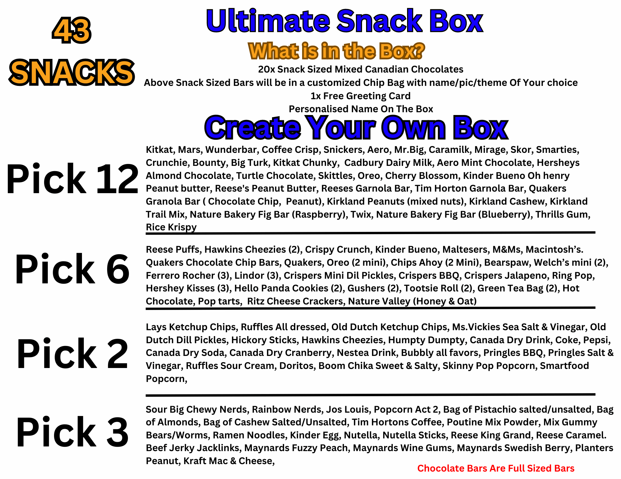 Create Your Own Canadian Snack Box