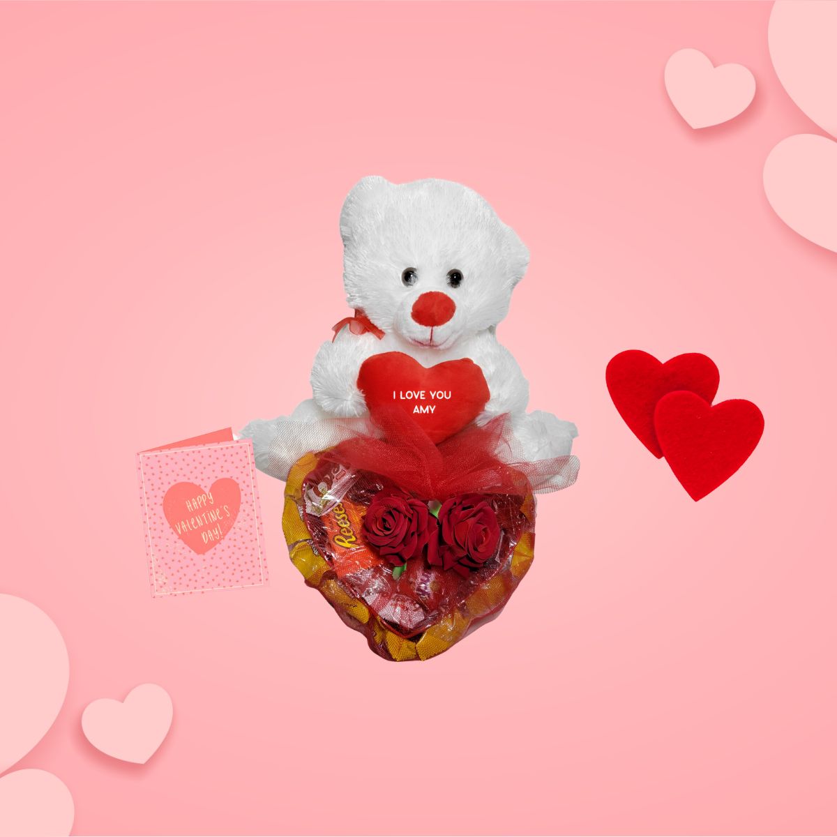 Valentine Chocolate Gift with Teddy