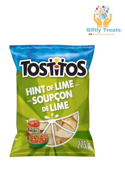 Tostitos Hint of Lime flavour tortilla chips, 275g