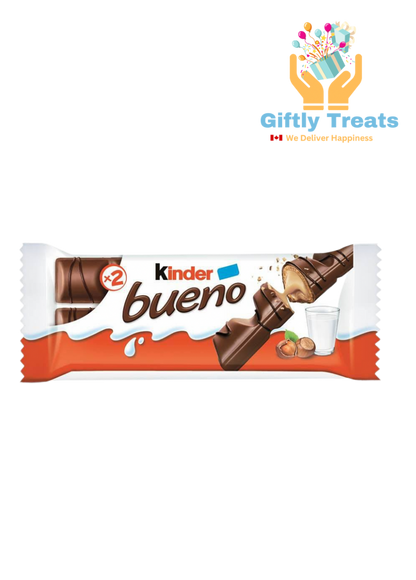 Kinder Bueno Chocolate and Hazelnut Cream Candy Bars, 43g