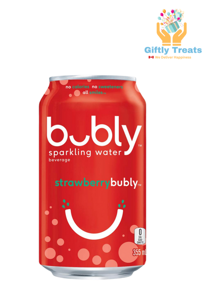Bubly Strawberry Sparkling Water Beverage, 355 ml