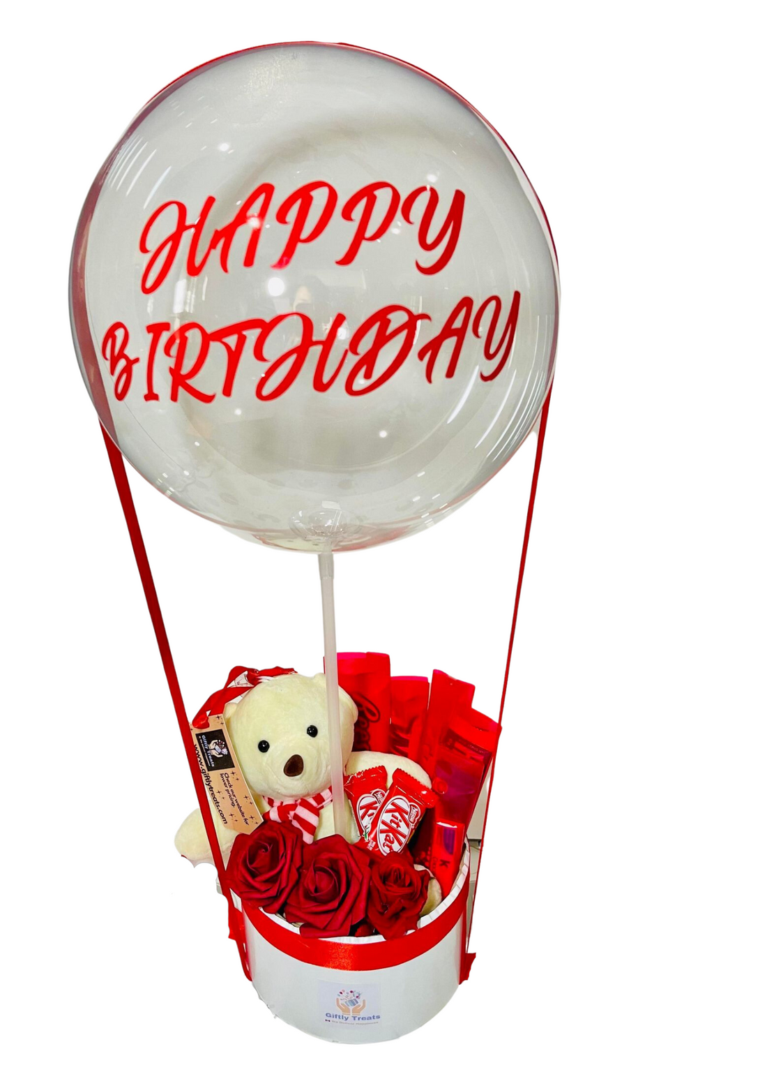 Birthday Gift for her. Teddy Bear, Canadian chocolates sold by giftly treats. 