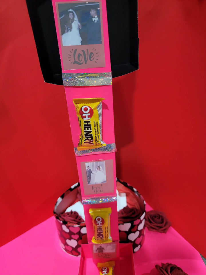 Maid of Honor and Bridesmaid Proposal box with chocolates and pictures Giftly Treats